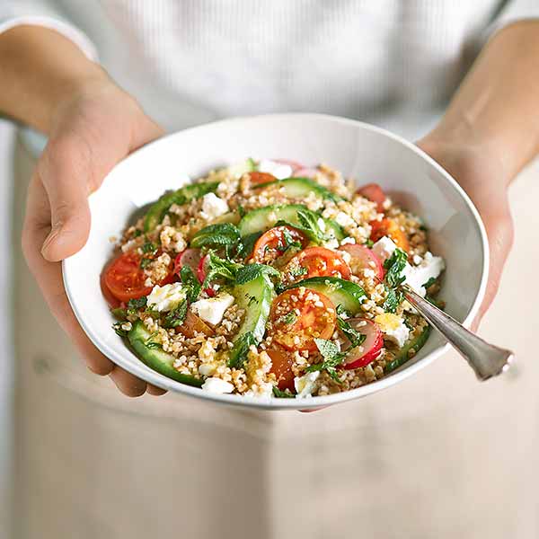 Recette végane à petit prix: salade de boulgour aux légumes verts