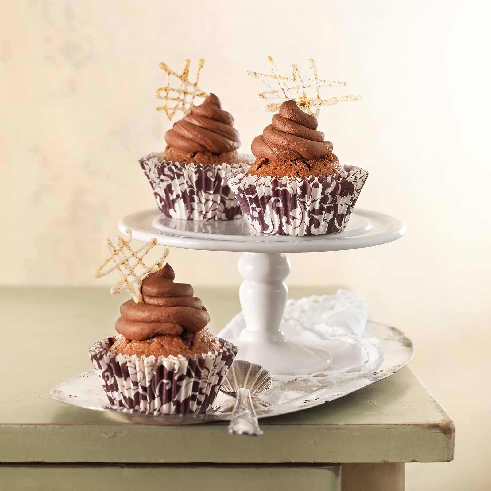 Cupcakes chocolatées en caissettes Recette