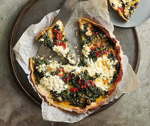 Quiche minceur épinards-cottage cheese