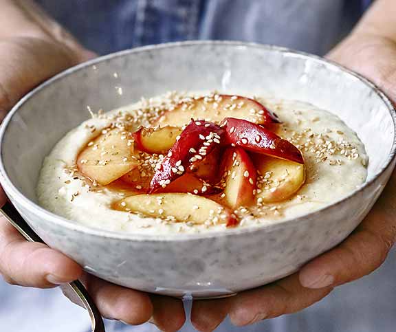 Bouillie de millet à la pêche