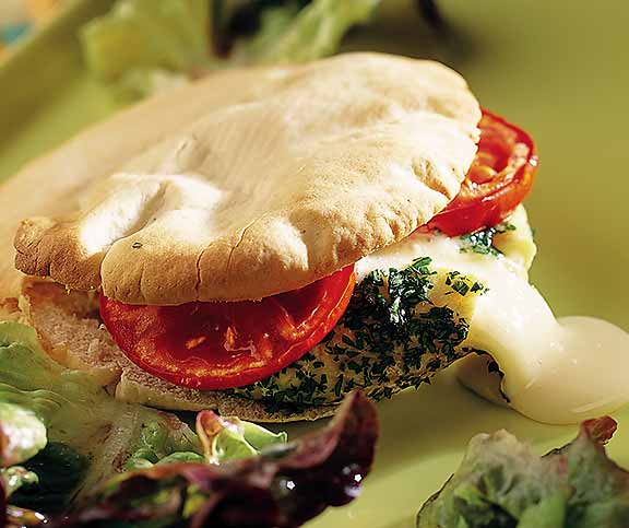 Warme Pitta-Brote mit Tomme