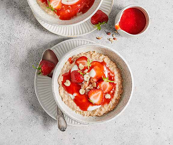 Porridge aux fraises